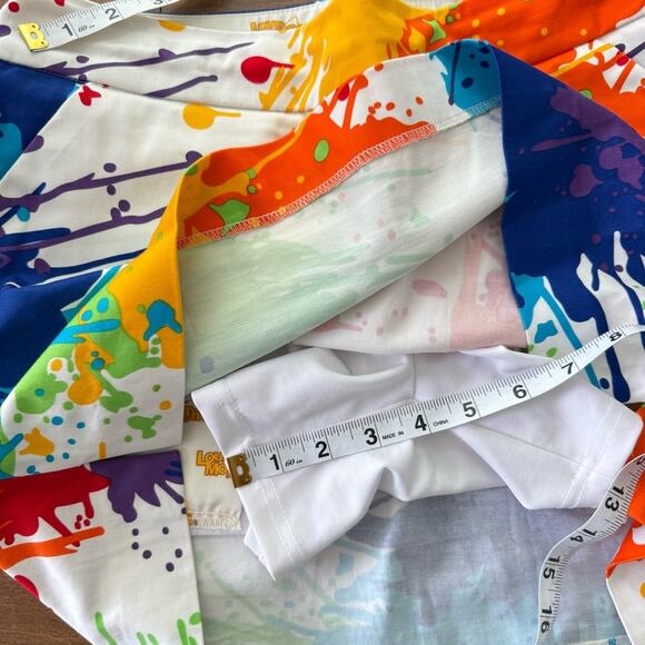Loudmouth | Women’s Ladies Drop Cloth Paint Splatter Skort Skirt Rainbow Golf 6 - Picture 7 of 9